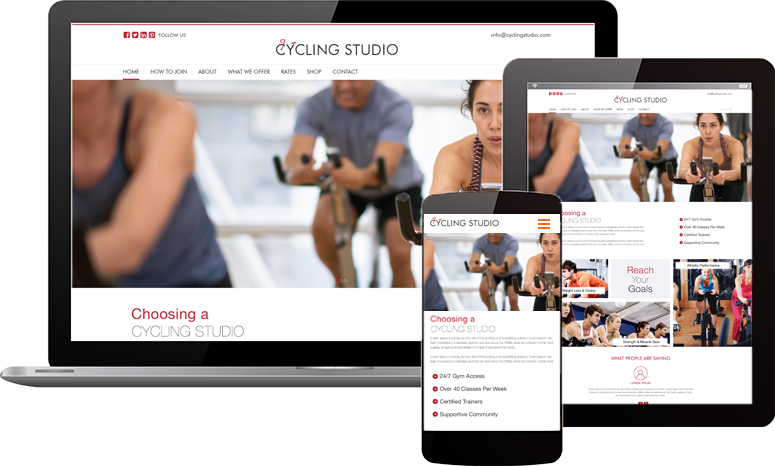 Spin Cycling Studio Website Design