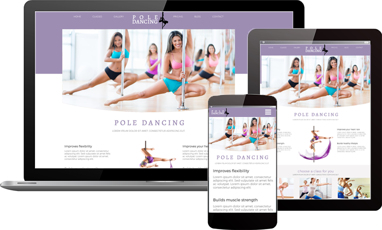 Pole Fitness Website Design